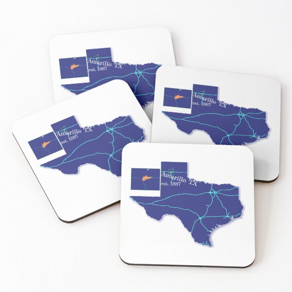 Item preview, Amarillo, TX [Blue] designed and sold by PhilbonianDezin.