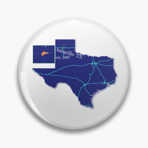 Item preview, Amarillo, TX [Blue] designed and sold by PhilbonianDezin.