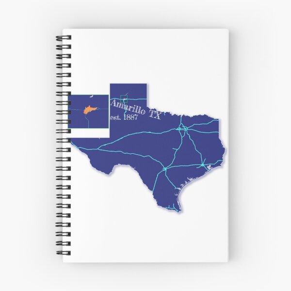 Item preview, Amarillo, TX [Blue] designed and sold by PhilbonianDezin.