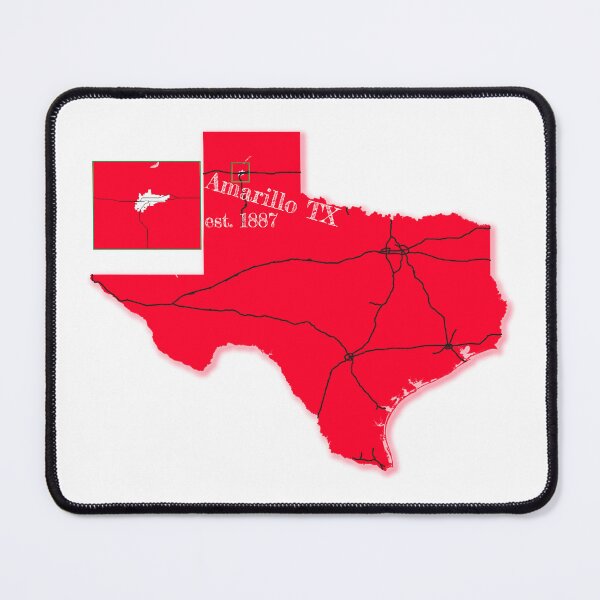 Item preview, Amarillo, TX [Red] designed and sold by PhilbonianDezin.