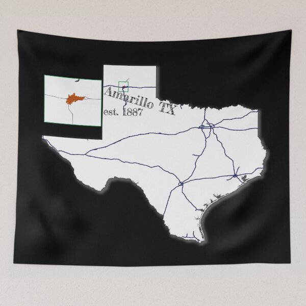 Item preview, Amarillo, TX [White] designed and sold by PhilbonianDezin.