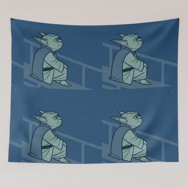 Item preview, Reflective Yoda Under Starry Sky designed and sold by ART ATTACK ZONE.