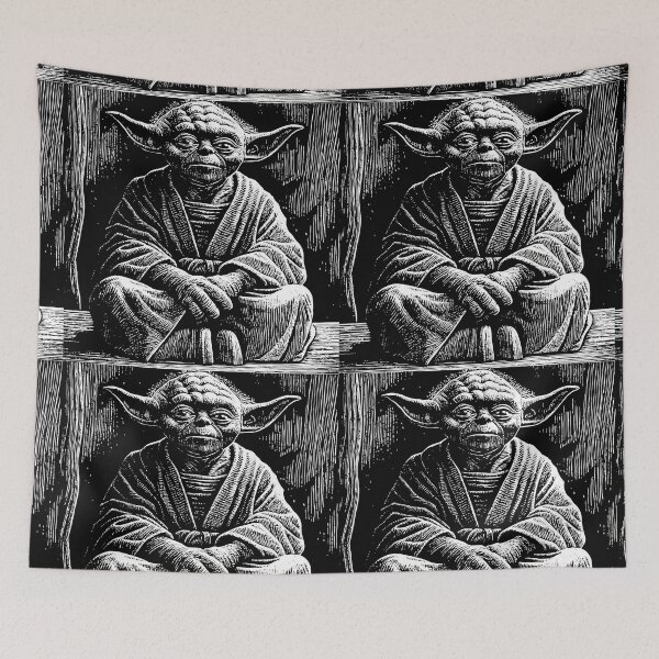 Item preview,  Wise Yoda in Monochromatic Style designed and sold by ART ATTACK ZONE.