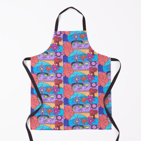 Item preview, Whimsical Colorful Landscape Drawing designed and sold by Harold-Inks.