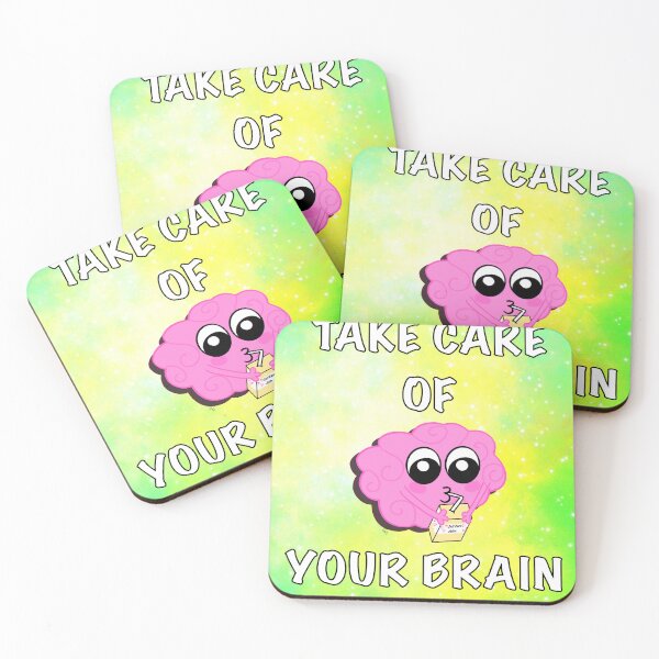 Item preview, Take Care of Your Brain- light green galaxy designed and sold by LaurenEhretArt.