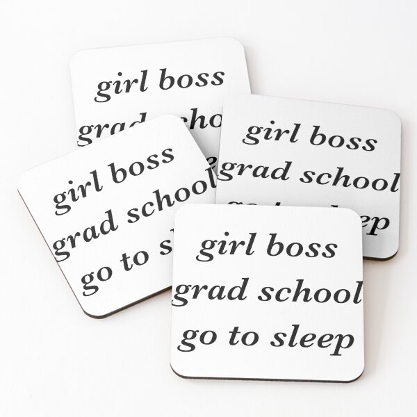 Item preview, girl boss grad school go to sleep empowering humorous design transparent background designed and sold by StudyPuff.