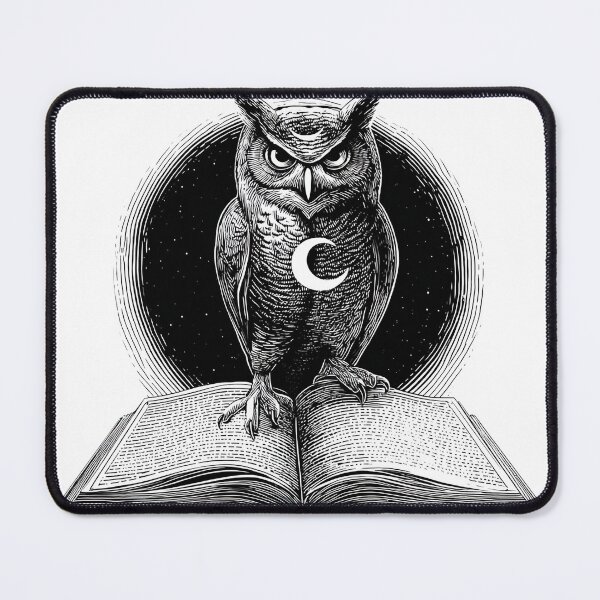 Item preview, Mystic Owl on Ancient Book – Moonlit Wisdom Design designed and sold by Alphakenon.