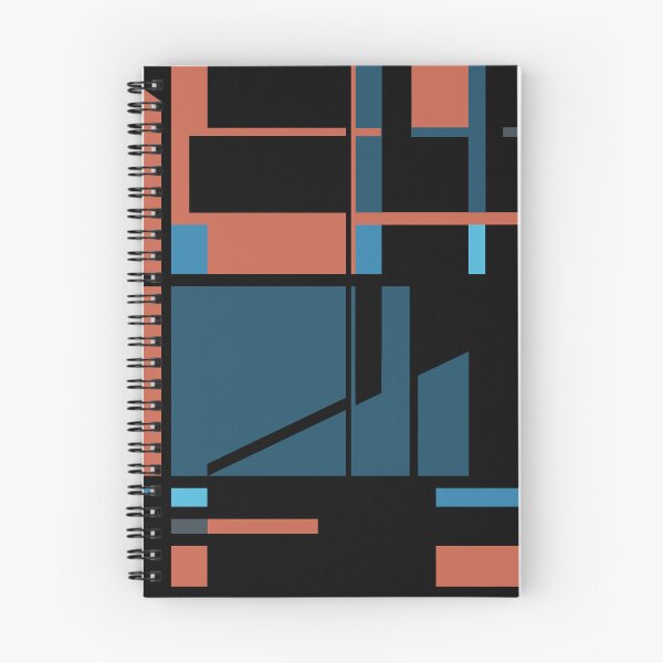 Artikelvorschau, Rost Türkis auf Schwarz Abstrakt Labyrinth Design entworfen und verkauft von ElasticPixels.