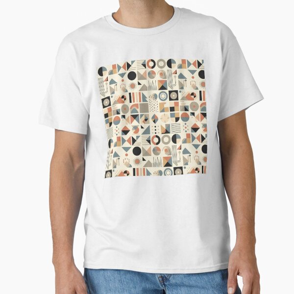 Item preview, Modern Retro Geometric Mix – Warm & Playful Pattern designed and sold by NPK19shop1982.