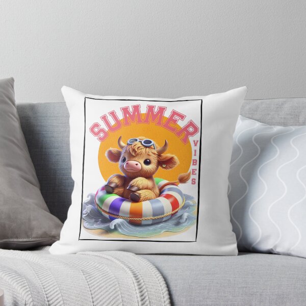 Item preview, Swimming Cow Summer Vibes designed and sold by dkid creations.