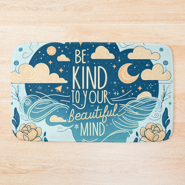 Item preview, Be Kind to Your Beautiful Mind, typography designed and sold by maxmaj.