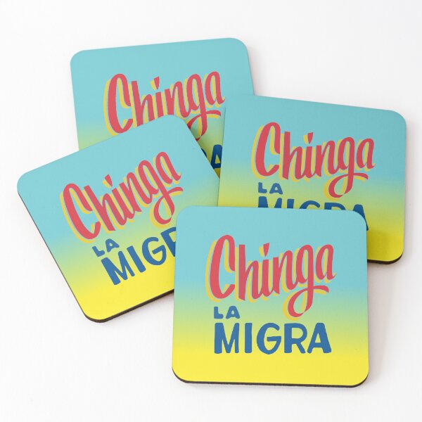 Item preview, Colorful Chinga la migra hand-writing banner lettering rotulo designed and sold by T-Mex.