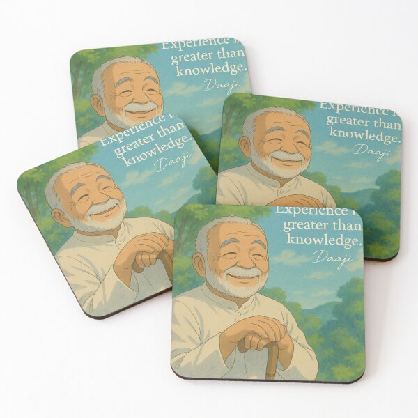 Item preview, Wisdom in Stillness – Ghibli Style Daaji Quote designed and sold by shreeradha.