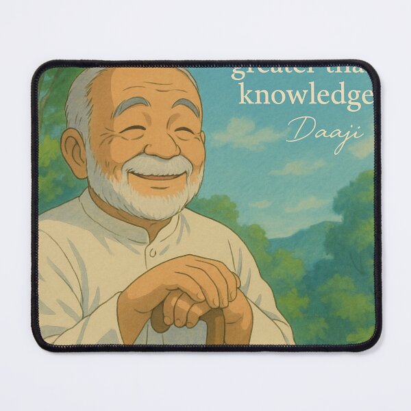 Item preview, Wisdom in Stillness – Ghibli Style Daaji Quote designed and sold by shreeradha.
