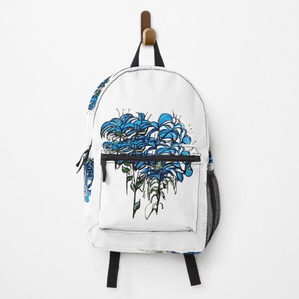 Item preview, "Wild Blue Flowers – Original Acrylic Floral Painting" designed and sold by vwalterson.