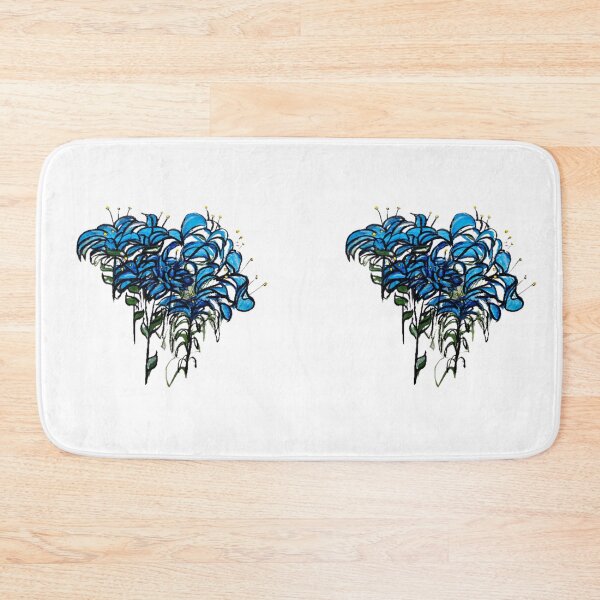 Item preview, "Wild Blue Flowers – Original Acrylic Floral Painting"  designed and sold by vwalterson.