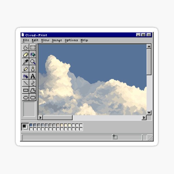 Item preview, Pixel Art Clouds Microsoft Paint designed and sold by pebblepebblepebblepebblepebble.