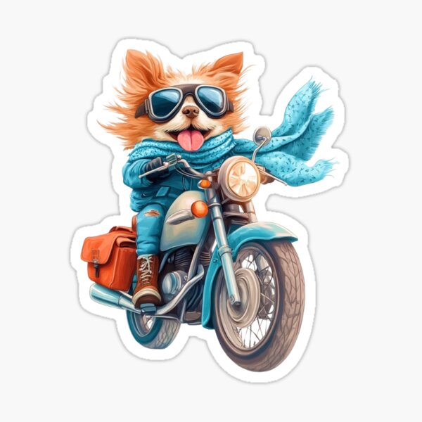 Item preview, Funny Biker Dog designed and sold by FineArtsPro.