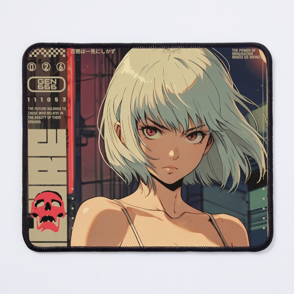 Item preview, Girl with white hair on the street at night designed and sold by BOZGO.