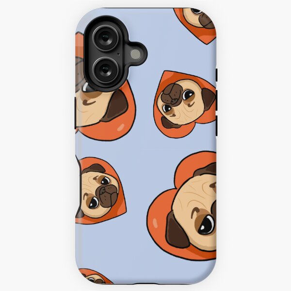 Vista previa del artículo con la obra «Lindo pug de corazón», diseñado y vendido por CritterArts.