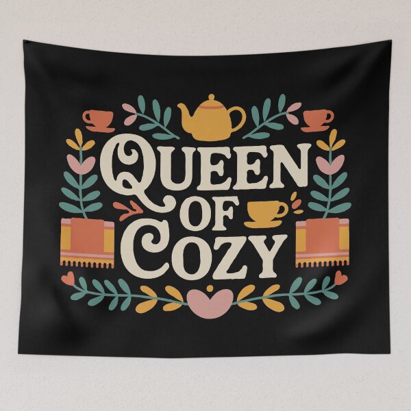 Item preview, Queen of Cozy | Stylish Tea Drinking and Book Lover Design designed and sold by Altered Pixels.