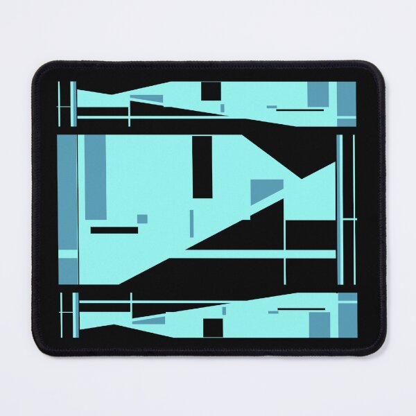 Item preview, Mint with Teal on Black Abstract Mosaic Design designed and sold by ElasticPixels.