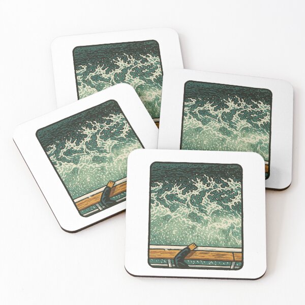Item preview, Hand on the Rail | Wake’s Embrace – Retro Ukiyo-e Vibes designed and sold by GeEeN.