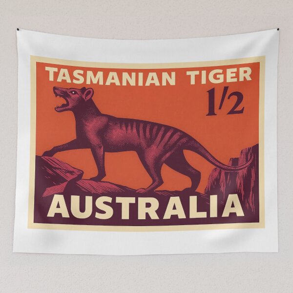 Item preview, 1959 Australia Tasmanian Tiger Postage Stamp designed and sold by retrographics.