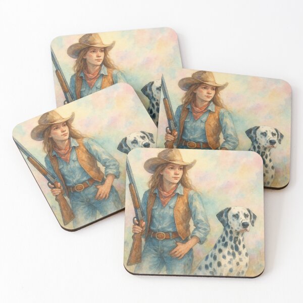 Item preview, Cowgirl with her dalmation designed and sold by OnlyTheWest.