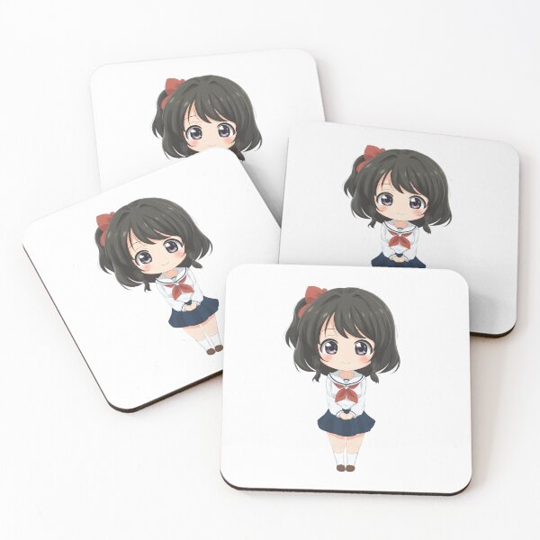 Item preview, Cute Anime Schoolgirl - White Isolate designed and sold by IssaraStudio.