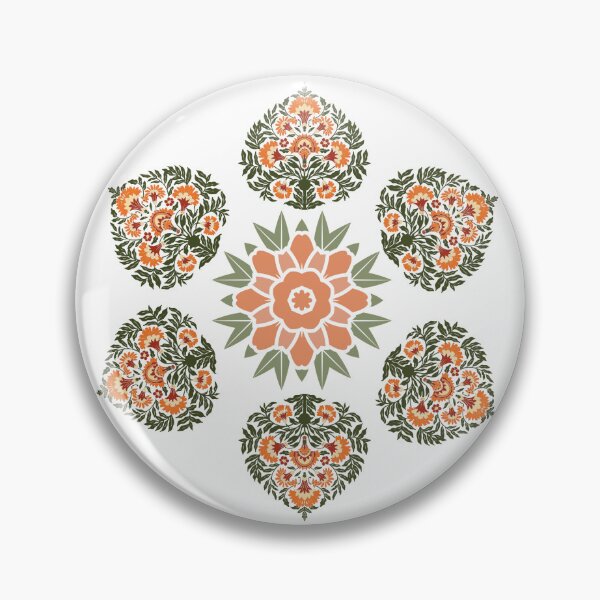 Item preview, Vintage Floral Mughal-Inspired Pattern" designed and sold by MedhaCreations.