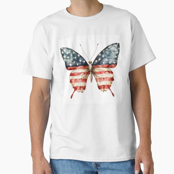Item preview, patriotic butterfly print designed and sold by dcrc.