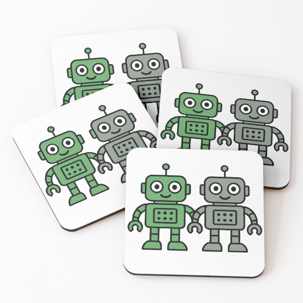 Artikelvorschau, Roboterpaar – DevOps + Entwickler – Deployment-Liebesgeschichte entworfen und verkauft von PixelEchos.
