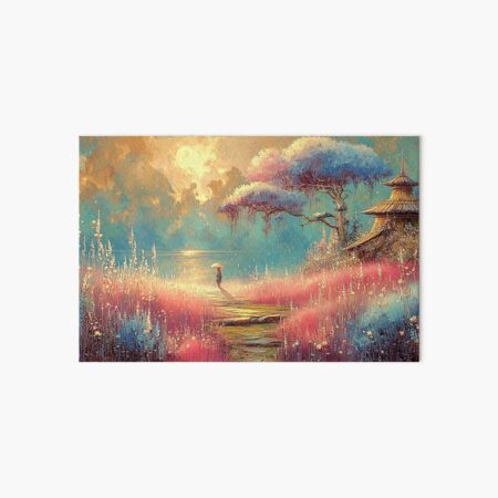 Vista previa del artículo con la obra «Sendero de jardín iluminado por la luna | Un paseo tranquilo por un paisaje onírico», diseñado y vendido por GenXSchematic.