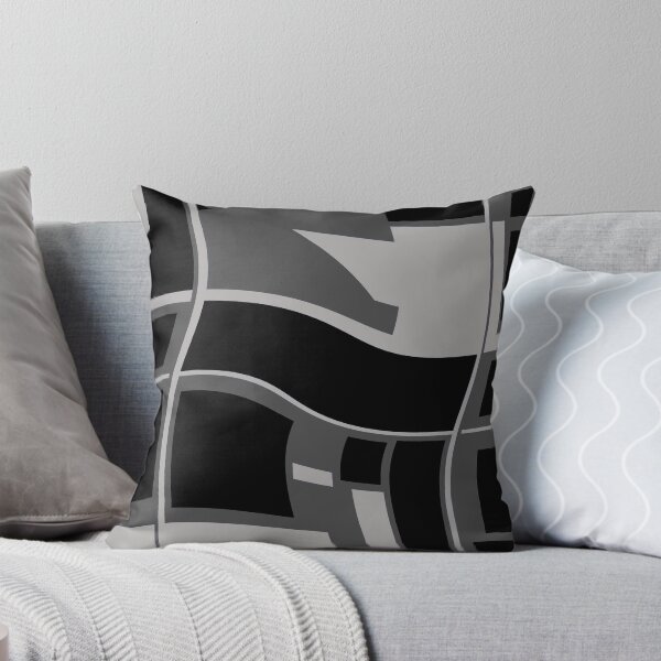 Item preview, Black Gray on Charcoal Geometric Shapes designed and sold by ElasticPixels.