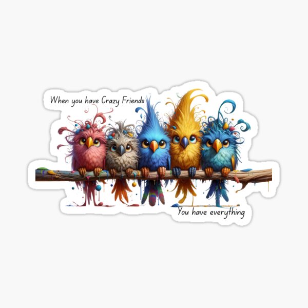 Item preview, Crazy Friends designed and sold by Janet Morley.