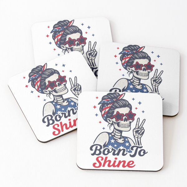 Item preview, Skull of American Woman - Born to Shine designed and sold by MERX 404.