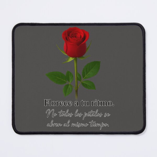 Item preview, Florece a tu ritmo – Rosa roja con frase inspiradora en español designed and sold by YL Designs.