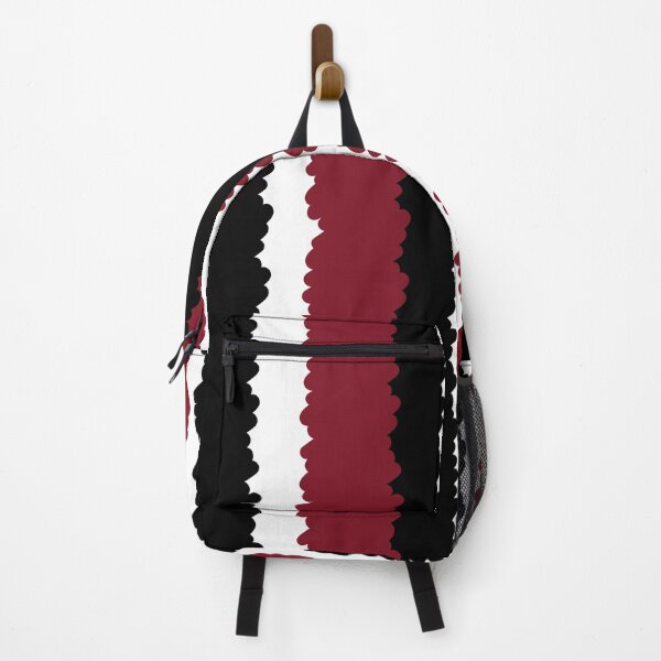 Item preview, Maroon black white wool preppy vertical striped pattern designed and sold by fluffyfamcraft.