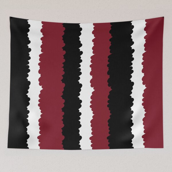 Item preview, Maroon black white wool preppy vertical striped pattern designed and sold by fluffyfamcraft.
