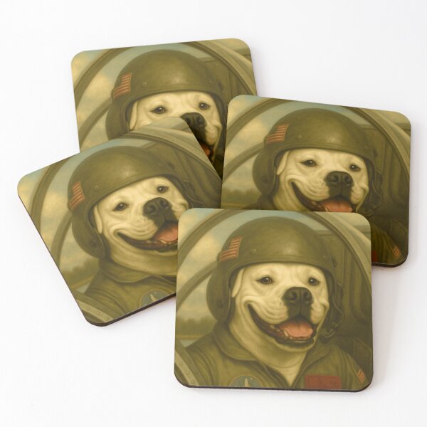 Item preview, Top Dog Pilot – Whimsical Fighter Jet Boxer Art designed and sold by Animalistics.