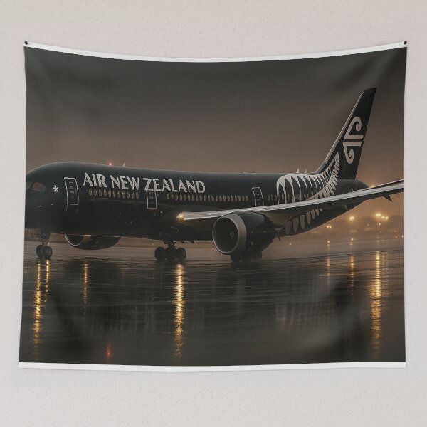 Item preview, Air New Zealand All Blacks 787 at Rainy Auckland designed and sold by Skyframe Aviation.