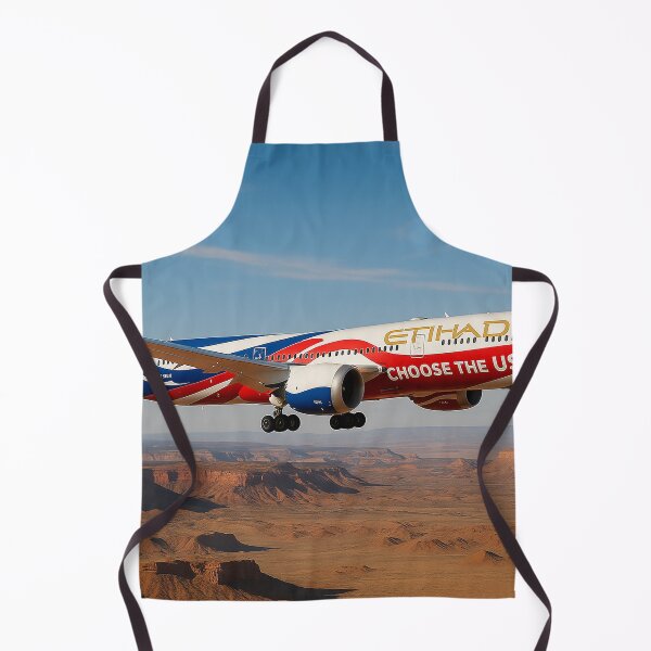 Item preview, Etihad 787 in Choose the USA Livery Over the Desert designed and sold by Skyframe Aviation.