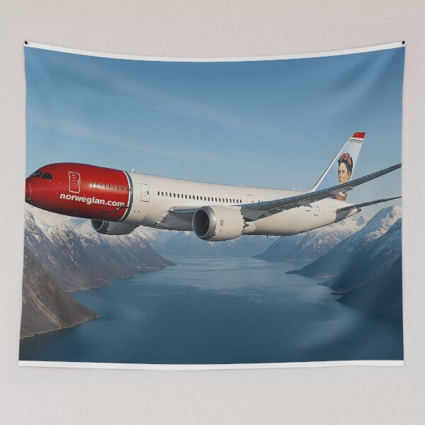 Item preview, Norwegian Air 787 Over the Fjords designed and sold by Skyframe Aviation.