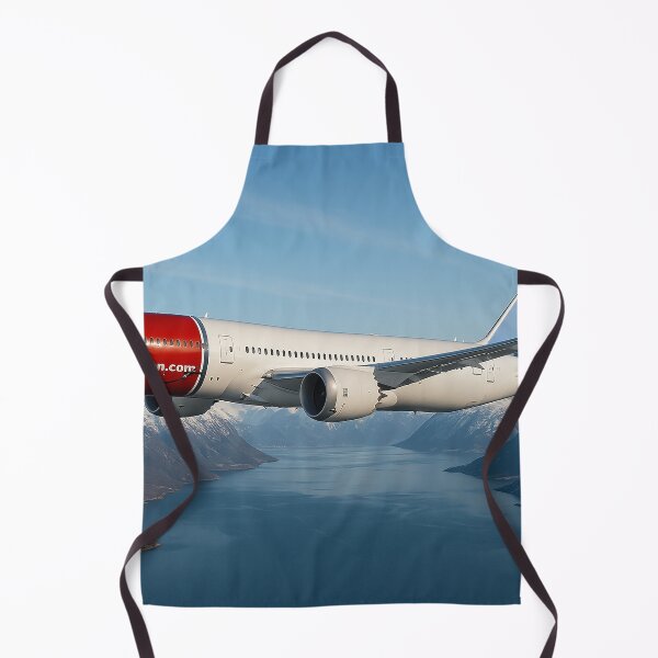 Aperçu de l'œuvre Norwegian Air 787 au-dessus des fjords créée et vendue par Skyframe Aviation.