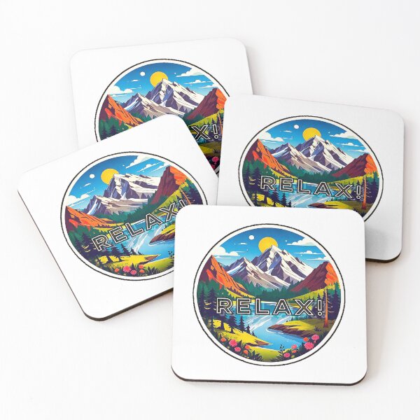 Item preview, Motivational Circle Mountain's Desire RELAX! designed and sold by Giulivo Store Graphic.
