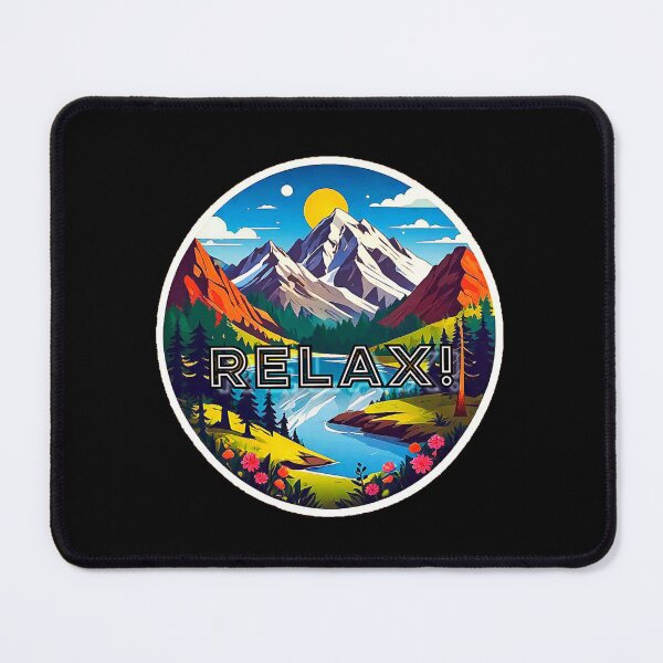Item preview, Motivational Circle Mountain's Desire RELAX! designed and sold by Giulivo Store Graphic.