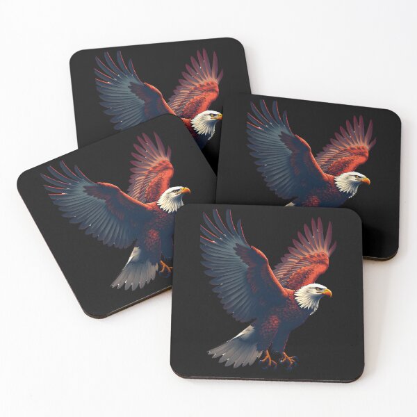 Item preview, Majestic Bald Eagle – Patriotic Gradient Wings Design designed and sold by nhk999.