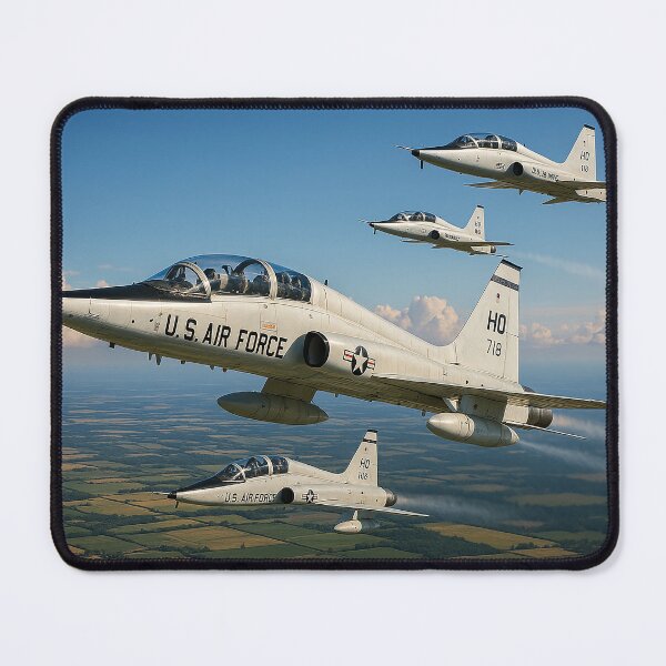 Item preview, T-38 Talons in Formation Over Farmland designed and sold by Skyframe Aviation.