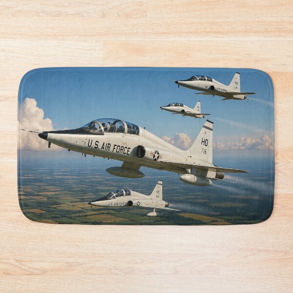 Item preview, T-38 Talons in Formation Over Farmland designed and sold by Skyframe Aviation.